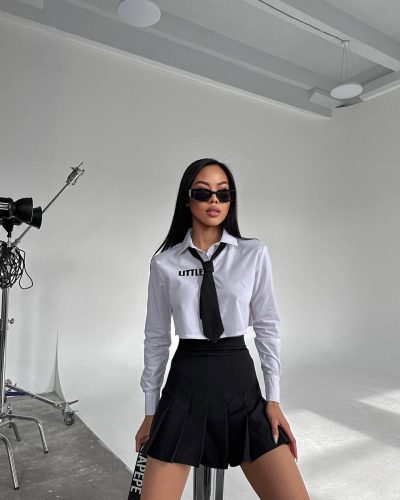 Спідниця плісе з костюмної тканини