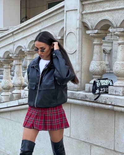 Бомбер з еко-шкіри