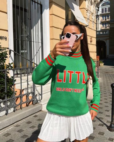 Вʼязана спідниця-плісе