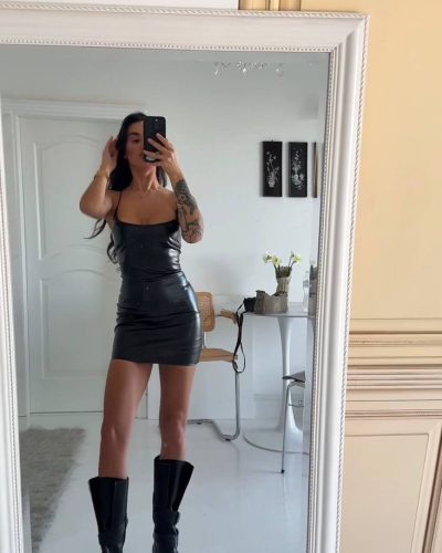 Міні сукня з еко-шкіри