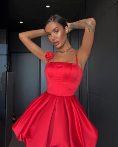 Сукня-балон з щільного сатину