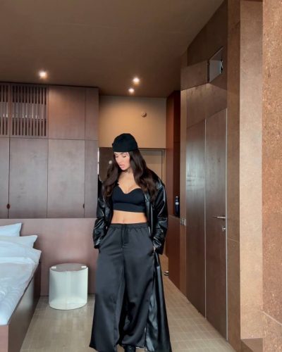 Штани з сатину з лампасами