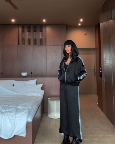 Штани з сатину з лампасами