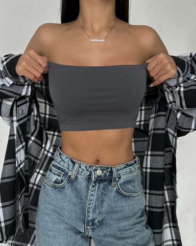 Топ-бандо зі стрейч-куліру