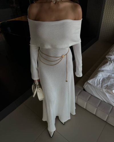 Сукня максі з в`язаного трикотажу