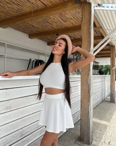 Спідниця з мустангу рубчик