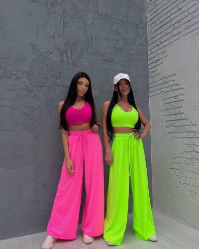 Брюки палаццо з біфлексу