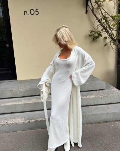 Кардиган з вʼязаного трикотажу