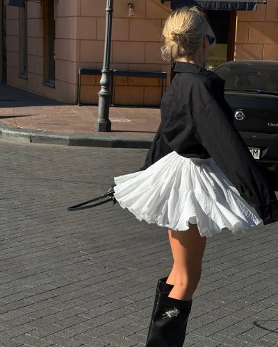 Спідниця з клинами з американського крепу